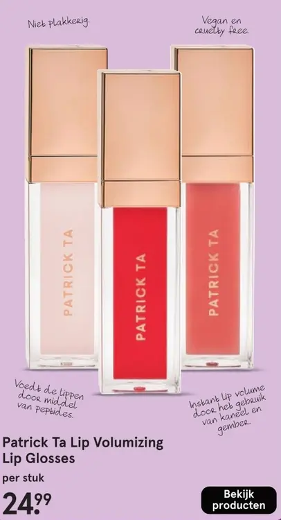 Aanbieding: Patrick Ta Lip Volumizing Lip Glosses