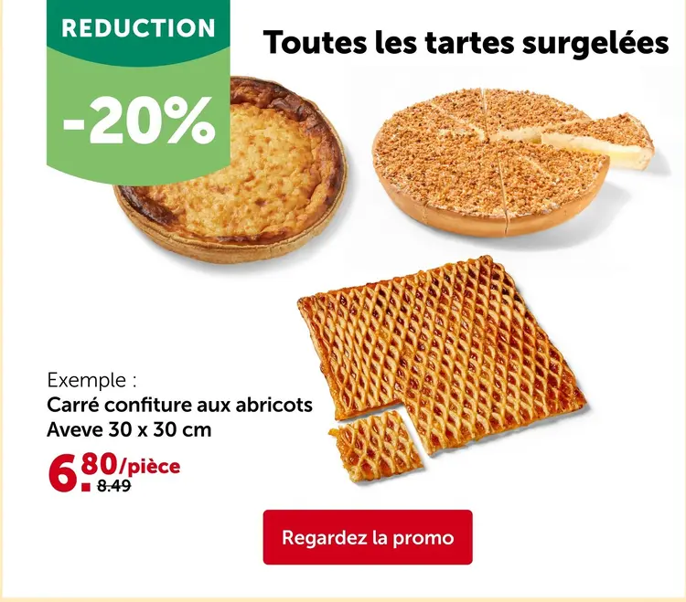 Offre: Toutes les tartes surgelées