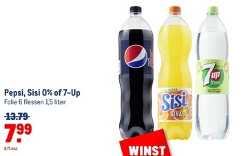 Aanbieding: Pepsi , Sisi 0 % of 7 - Up 