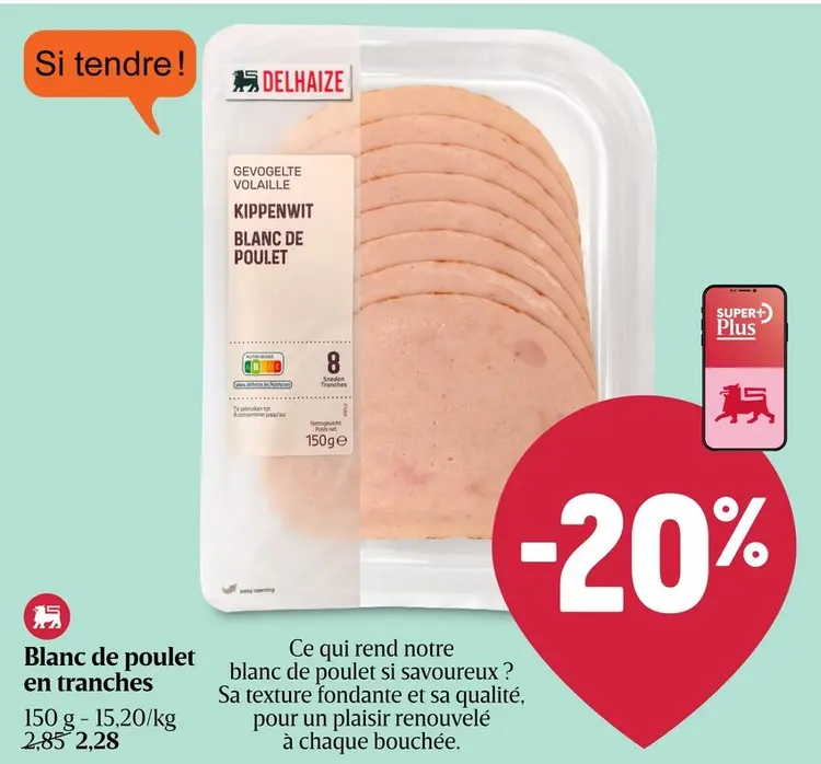 Offre: Blanc de poulet en tranches