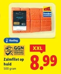Aanbieding: Zalmfilet op huid