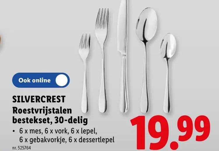 Promotie: Roestvrijstalen bestekset