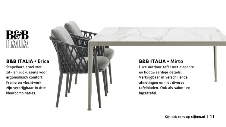 Promotie: B&B Italia Ray Mirto en Erika
