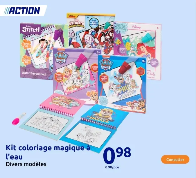 Offre: Kit coloriage magique à l'eau