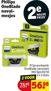Aanbieding: Philips OneBlade navulmesjes