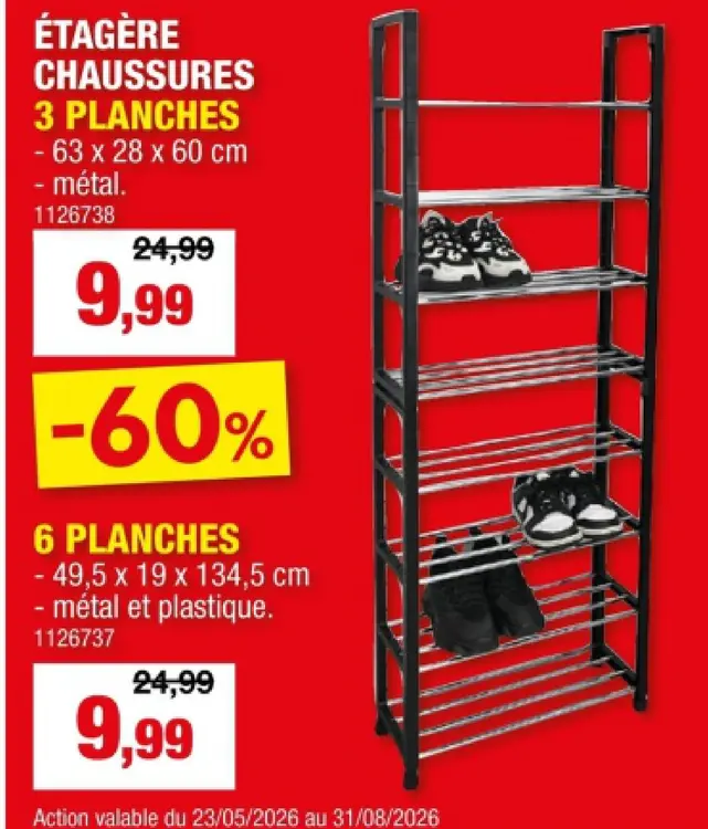 Offre: Étagère chaussures