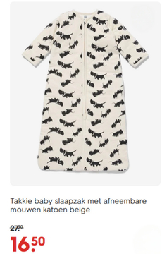 Aanbieding: Takkiew baby slaapzak met afneembare mouwen