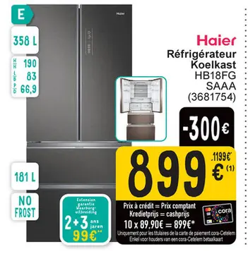 Aanbieding: Réfrigérateur Koelkast HB18FG SAAA