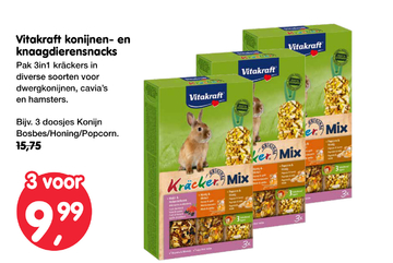 Aanbieding: Vitakraft konijnen- en knaagdierensnacks