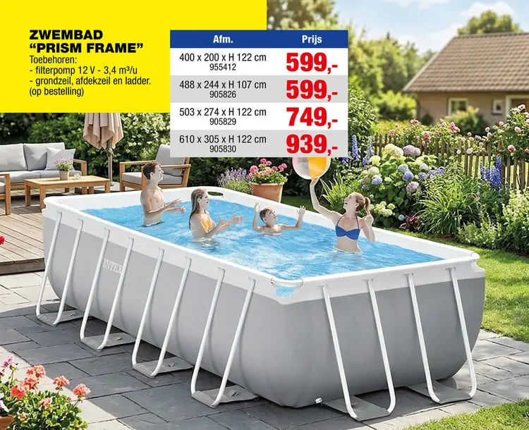 Promotie: Intex Prism Frame zwembad
