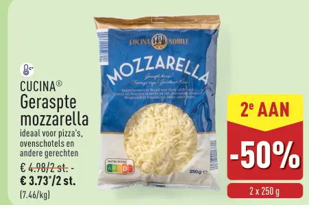 Promotie: Geraspte mozzarella