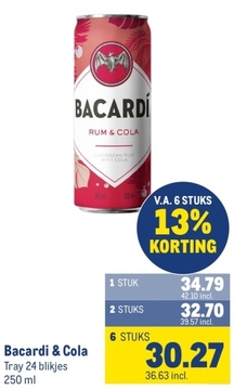 Aanbieding: Bacardi & Cola