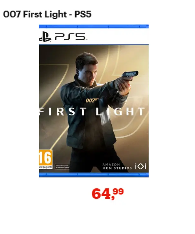 Offre: 007 First Light - PS5
