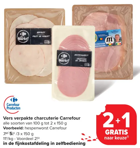 Aanbieding: Vers verpakte charcuterie