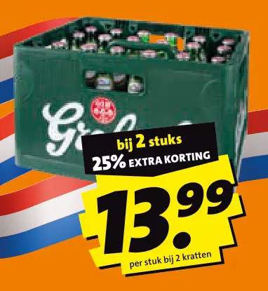 Aanbieding: Grolsch krat