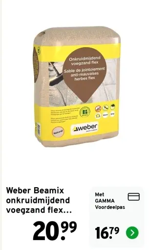Aanbieding: Weber Beamix onkruidmijdend voegzand flex...
