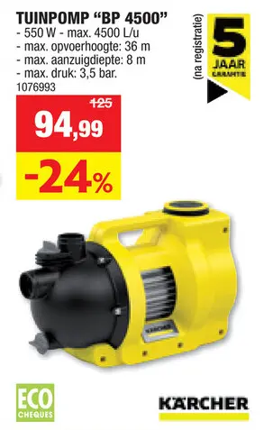 Promotie: Karcher BP 4.500 Garden tuinpomp 550W