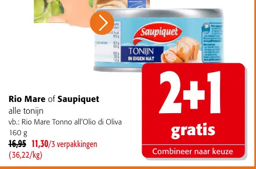 Promotie: Rio Mare of Saupiquet