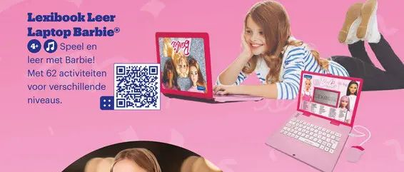 Aanbieding: Lexibook Leer Laptop Barbie