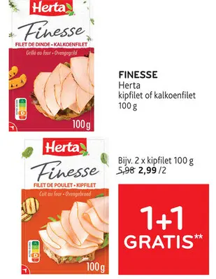 Promotie: Finesse kipfilet of kalkoenfilet