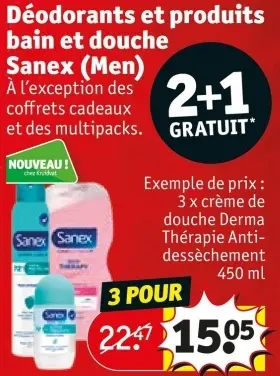 Offre: Déodorants et produits bain et douche