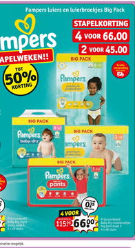 Aanbieding: Pampers luiers en luierbroekjes Big Pack