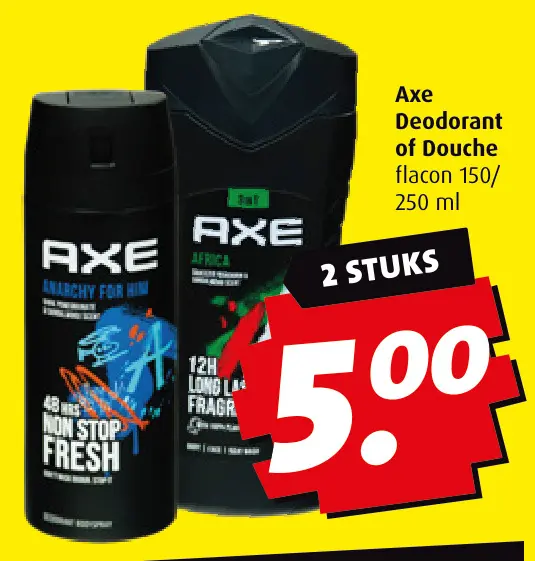 Aanbieding: Axe Deodorant of Douche