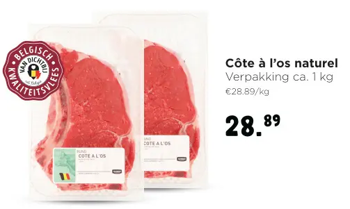 Promotie: Côte à l'os naturel