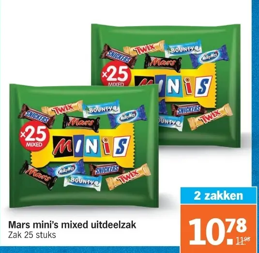 Aanbieding: Mars mini's mixed uitdeelzak