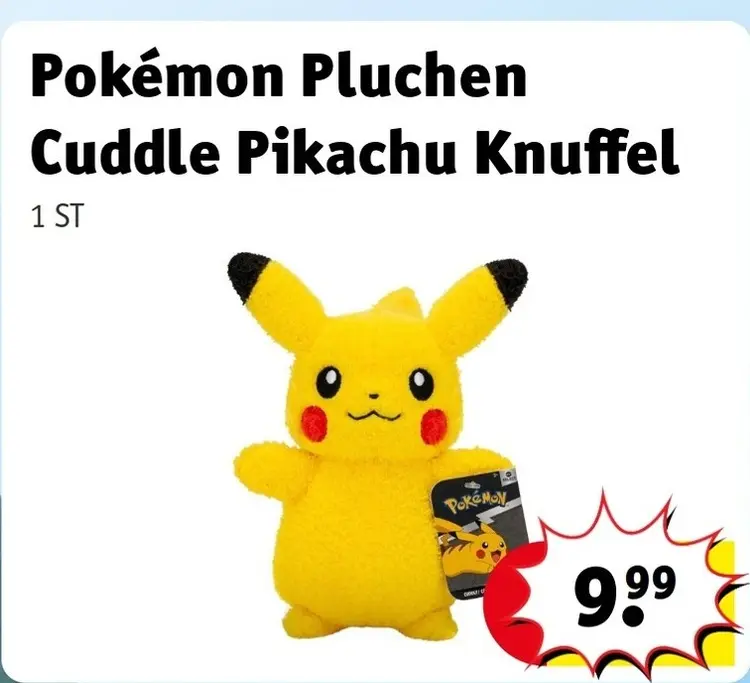 Aanbieding: Pluchen Cuddle Pikachu Knuffel