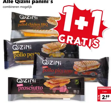 Aanbieding: Alle Qizini panini's