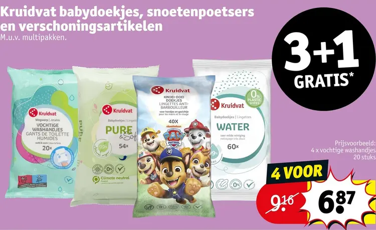 Promotie: Babydoekjes, snoetenpoetsers en verschoningsartikelen