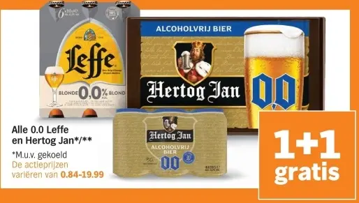 Aanbieding: 0.0 Leffe en Hertog Jan