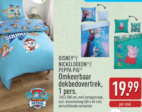 Promotie: Omkeerbaar dekbedovertrek, 1 pers.