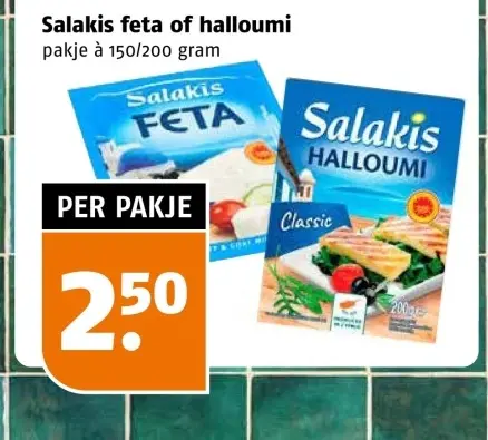 Aanbieding: Feta of halloumi