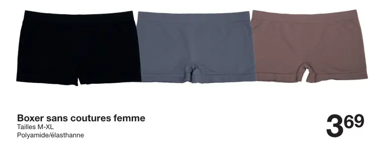 Offre: Boxer sans coutures femme