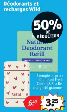 Offre: Déodorants et recharges Wild