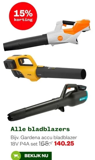 Aanbieding: Gardena accu bladblazer