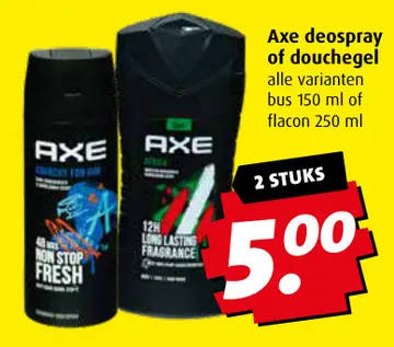 Aanbieding: Axe deospray of douchegel