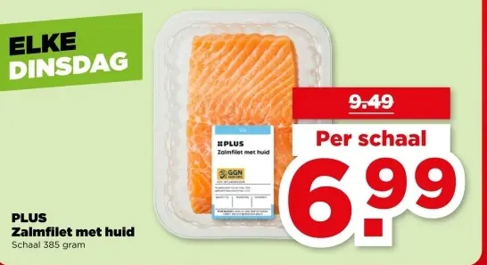 Aanbieding: Zalmfilet met huid