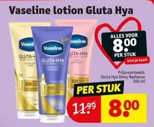 Promotie: Vaseline lotion Gluta Hya