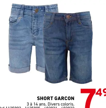 Offre: Short garcon