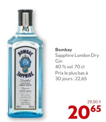 Offre: Bombay Sapphire London Dry Gin