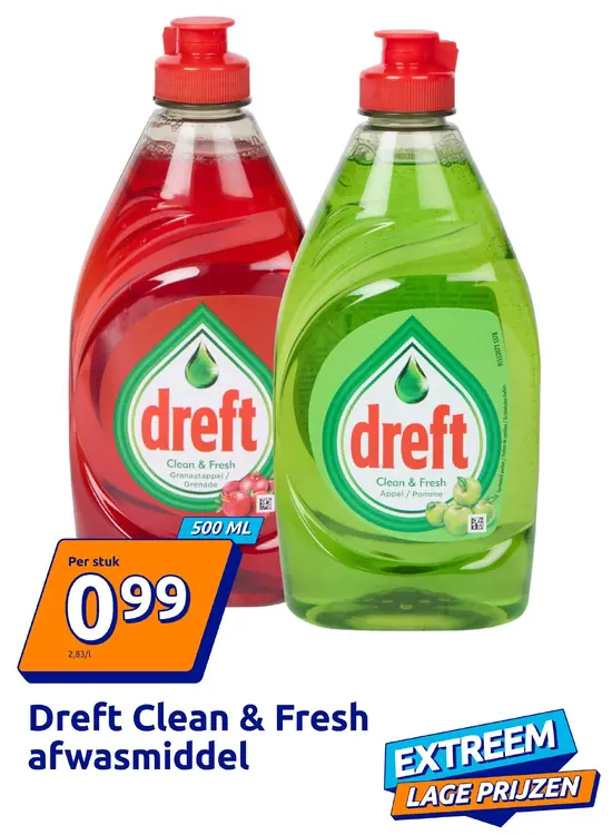 Aanbieding: Dreft Clean & Fresh afwasmiddel