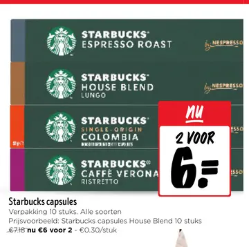 Aanbieding: Starbucks capsules