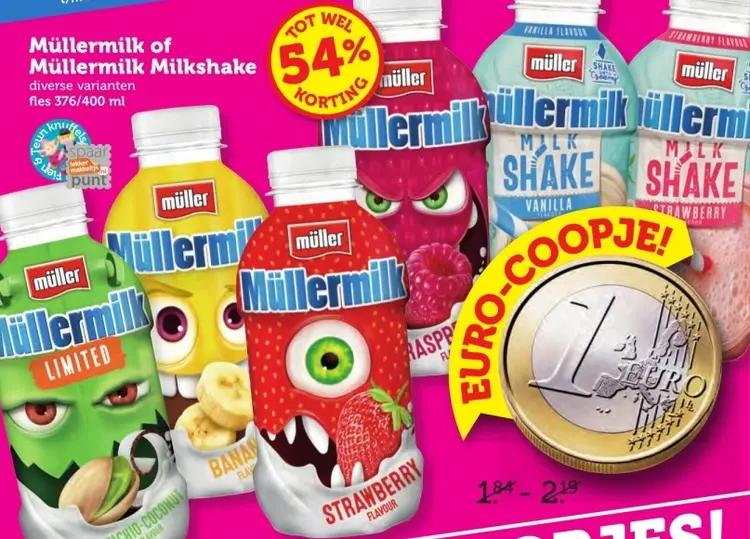 Aanbieding: Müllermilk of Müllermilk Milkshake