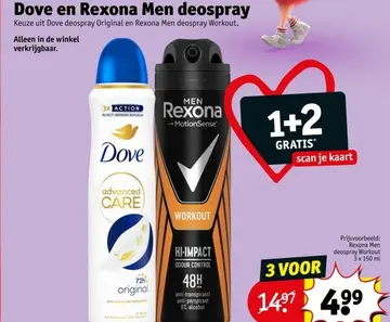 Aanbieding: Dove en Rexona Men deospray
