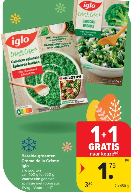 Promotie: Bereide groenten Crème de la Crème