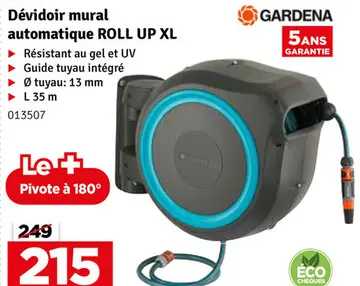 Offre: Dévidoir mural automatique ROLL UP XL