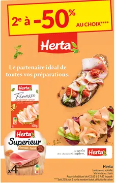 Offre: Herta Jambon ou volaille